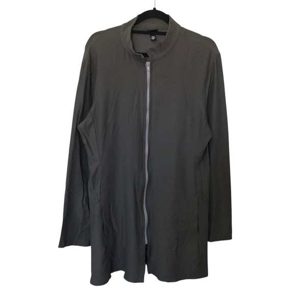 Eileen Fisher Army Green zipper up jacket - Picture 6 of 6